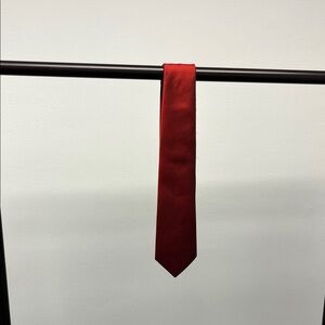 Kiss Solid Red Men's Silk-Style Tie